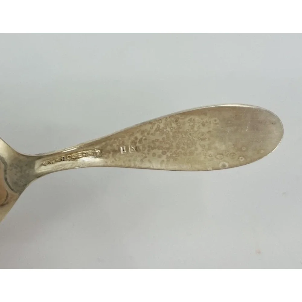 WM Rogers International Silver Birth of Record Baby Spoon Brian 1959 Silverplate